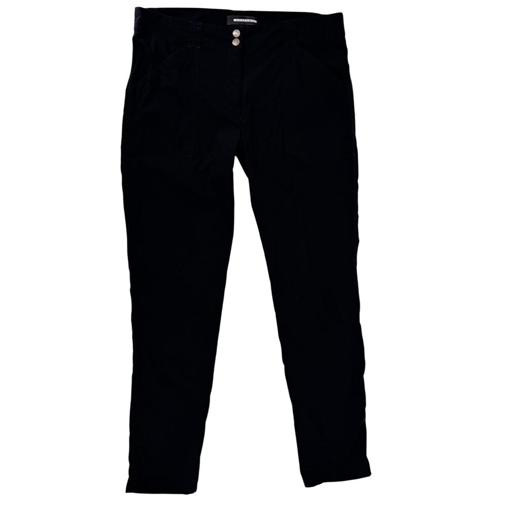 Anatomi Black Utility Travel Pants Womens Size Large Patch Pockets Stretch